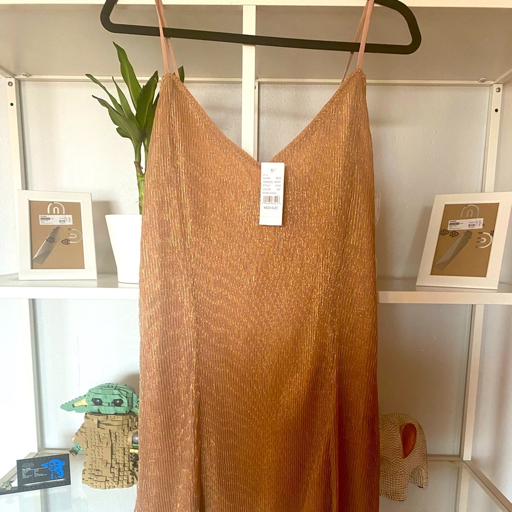 Gold/rose gold dress